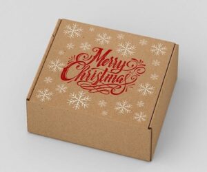 Pudełko śnieżynki Wesołych Świąt 20x20x10cm