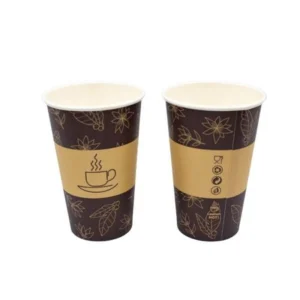 Kubek papierowy z nadrukiem – Plastic Free 420 ml